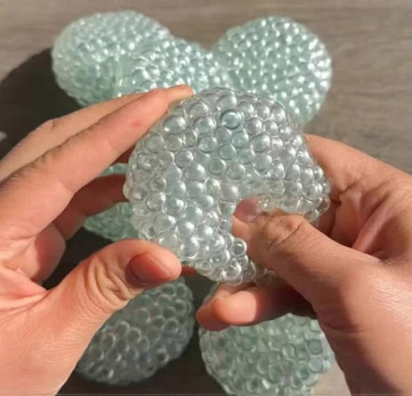 Håndlavede trykaflastningsbolde, Squishy Stress Relief Sensorisk Legetøj Klemmebolde Transparent Transparent