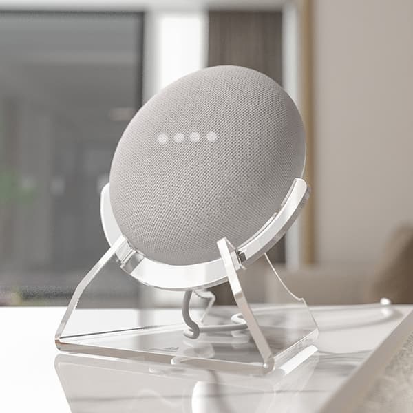 Vertikalt Ställ Kompatibelt med Nest Mini - Transparent Akrylhögtalarhållare