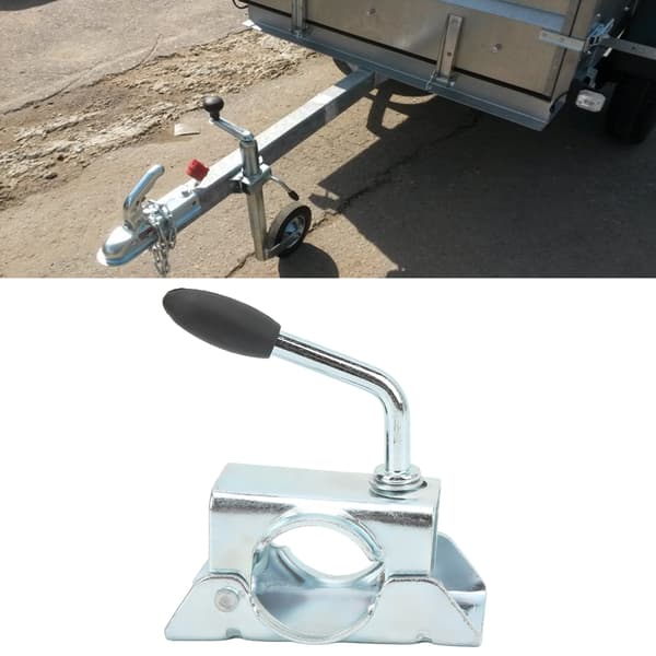 Jockey Wheel Bracket Split Clamp Support Leg Bracket for 48mm/1.89in Tube Diameter