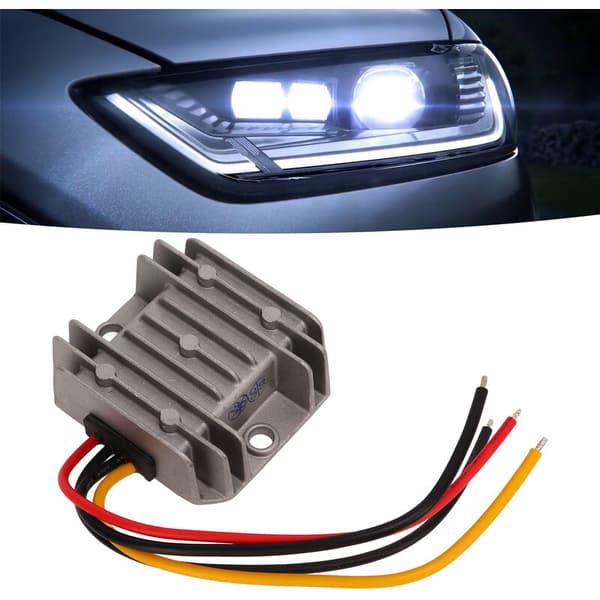24V til 12V Strømkonverter Regulator DC 18-36V Buck til DC 12V 120W 10A Vanntett Spenningsomformer Reduserer