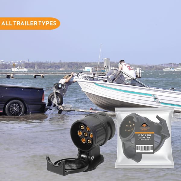 13-polet trailerstikadapter, 13 til 7-polet trailerstikadapter