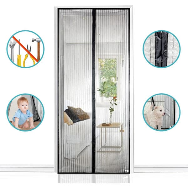 Magnetisk skjermdør, myggnetting flygende gardin