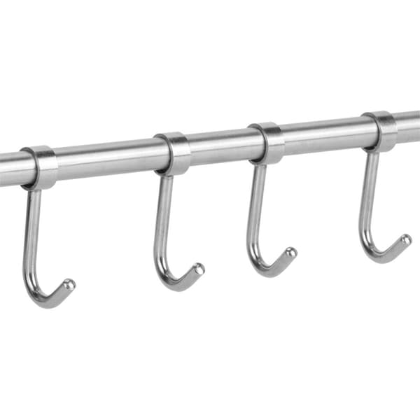 500mm Movable Stainless Steel Clothes Hanger Wall Mounted Hooks