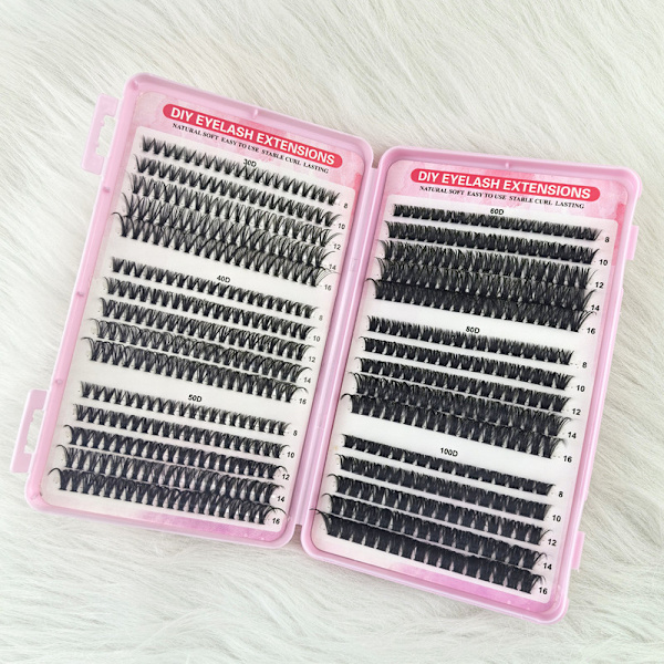 DIY Individuelle Øyevipper (30D+40D+50D+60D+80D+100D) （30D+40D+50D+60D+80D+100D）