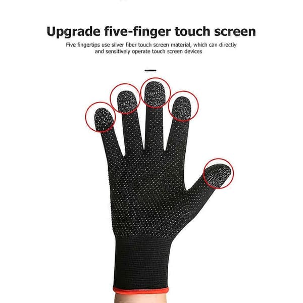 Gaming Cykelhandsker Spilcontroller Svedafvisende Ridsefri Følsom Touchscreen Gaming Finger Tommelfinger Ærmehandsker