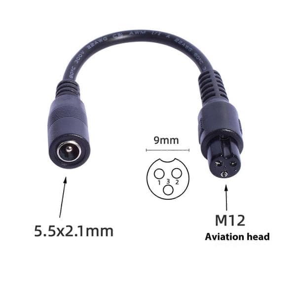 15 cm længde DC5.5x2.1mm hun til 5525/8016/C13/M16/12/XLR adapterkabel til solcelleenheder og LED-lysventilator til 8016 to 8016