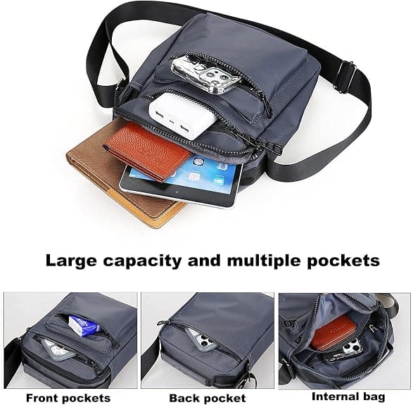 Man Bag (Grön) Liten Man Bag för Män Unisex Säkerhets Axelväska