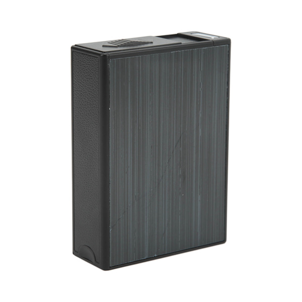 Cigarette Case Portable Black Brushed Matte Surface USB Charging Cigarette Storage Box with Lighter