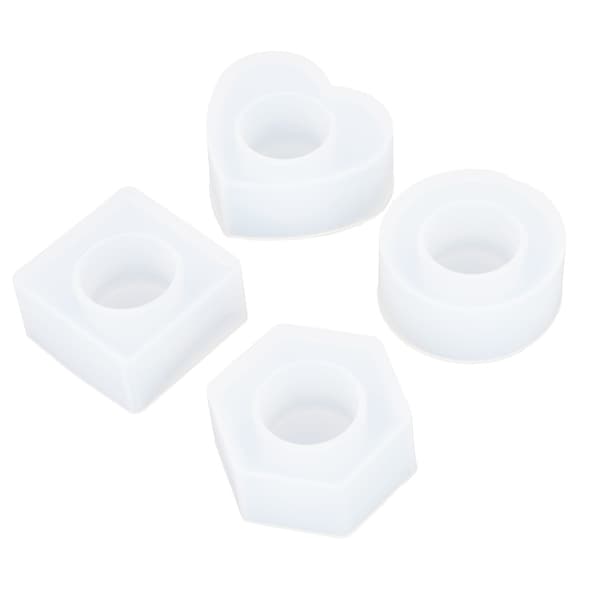 Crystal Epoxy Storage Box Mold DIY Hexagonal Round Square Dining Napkin Buckle Silicone Mold