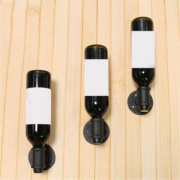 Iron Wall Hanging Single Upside Down Bottle Holder Wine Rack Bar Table Decoration Decoration Wine Cabinet Holder