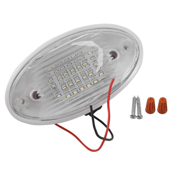 12V LED-lampe med bryter campingvogn bobil båtmarkise hvit