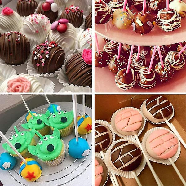 100 stk. slikkepindstave, Marshmallow