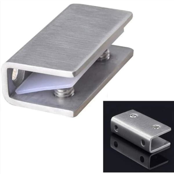 2-pakning dusjdørfester i rustfritt stål, 8-12 mm veggfeste