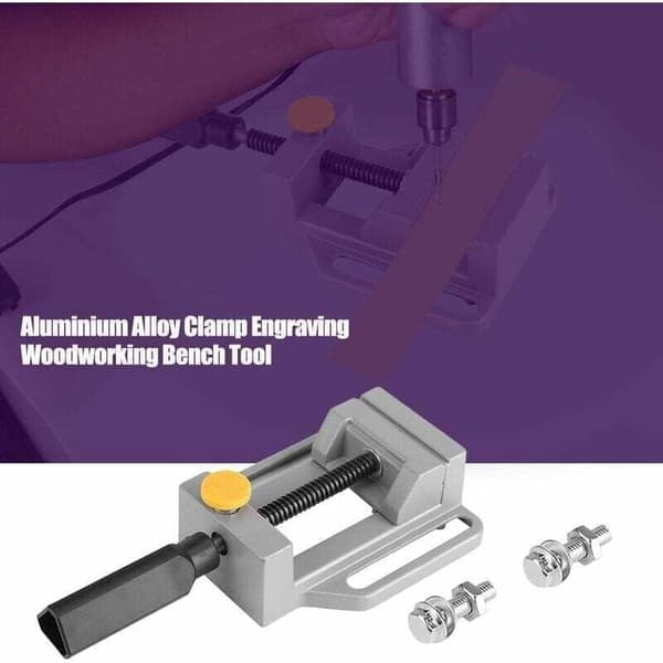 Aluminium Alloy Drill Press Vise for Jewelry Making, Compatible with Bench Clamping Tools
