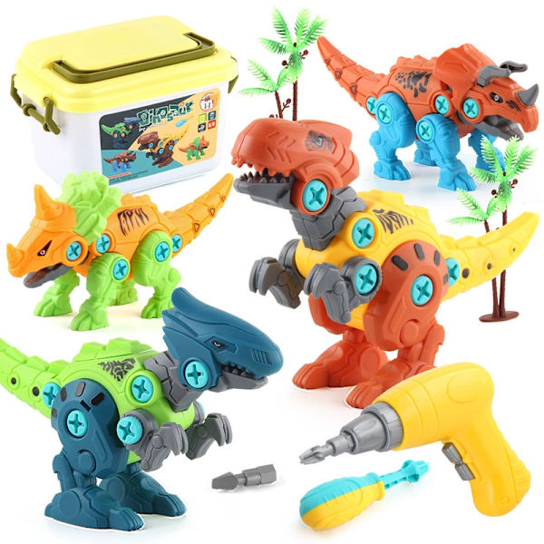 DIY Dinosaur Building Toy Set with Electric Drill & Storage Box [JUN]