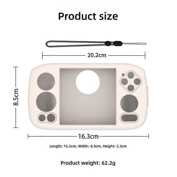 For ANBERNIC RG Cube Handheld Game Console Silicone Case New Protective G6as09 white white