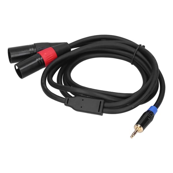 3,5 mm Stereo Han til Dobbelt 2 XLR Han Stik Lydkonverteringsadapter Kabel Ledning 1,8M