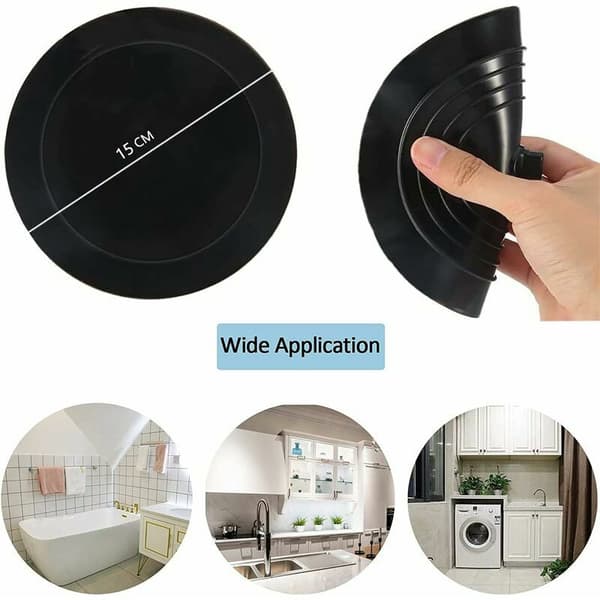 Silicone Bath Plug Kitchen Drain Stopper Diameter 15cm Universal Drain Plug for Kitchen Bathroom and Laundry Rooms (1-pack)