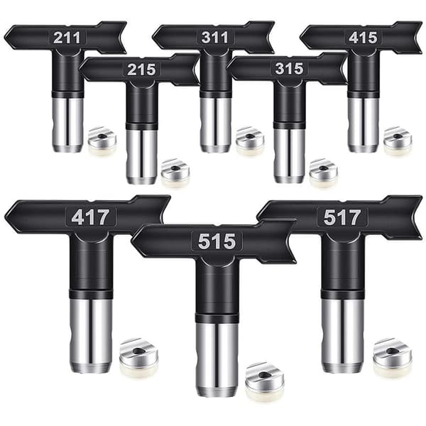 8 stk. Airless-sprøytedyser, vendbare sprøytedyser, Airless-sprøytedyser, deler til sprøytemaskin