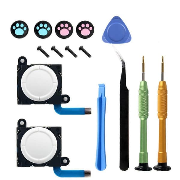 3D Analog Joystick Reparasjonssett Switch Lite Joycon Kontroller LR Joystick+Skrutrekker+Joystick-hette Reparasjonsdeler