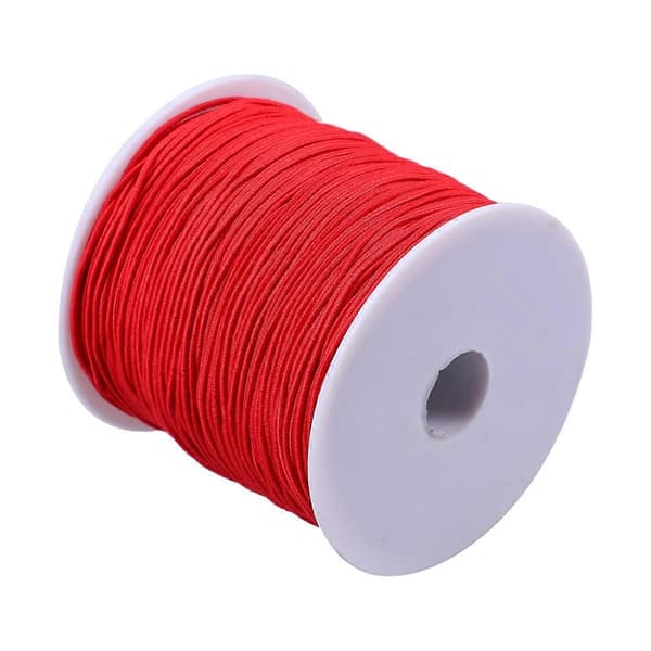 100M i 1 rull rød elastisk tråd DIY smykketilbehør kunstige tråder slitesterk perletråd for DIY smykker