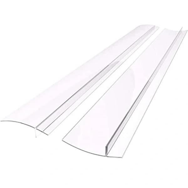 Stove Gap Cover to Keep Clean Between Stove and Cabinets 61.5 cm Transparent 2-pack