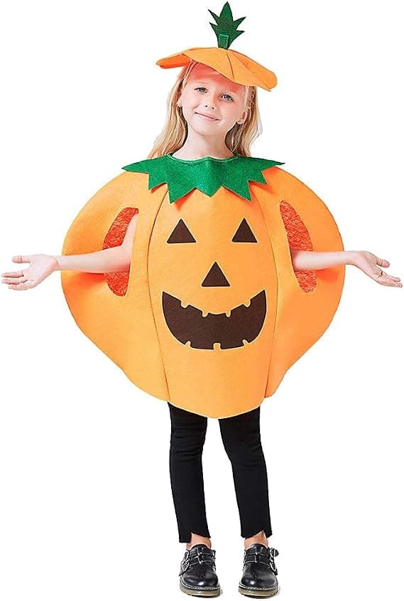 Halloween Græskar Kostumer, Halloween Børnetøj Græskar Tøj Performance Tøj, 1*Græskar Kostumer+1*græskar hat
