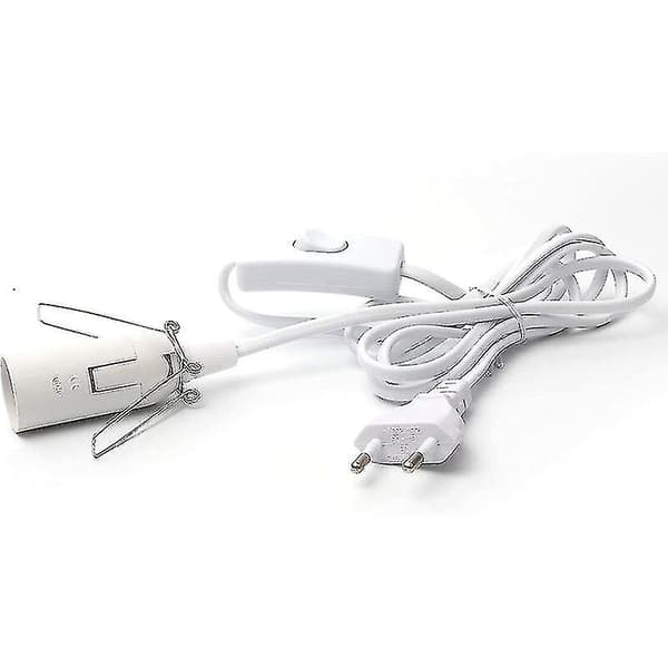 Kabel for saltlampe med bryter - E14-1.8 M - Sokkel for saltlampe, Hvit-DYDZ [DB]