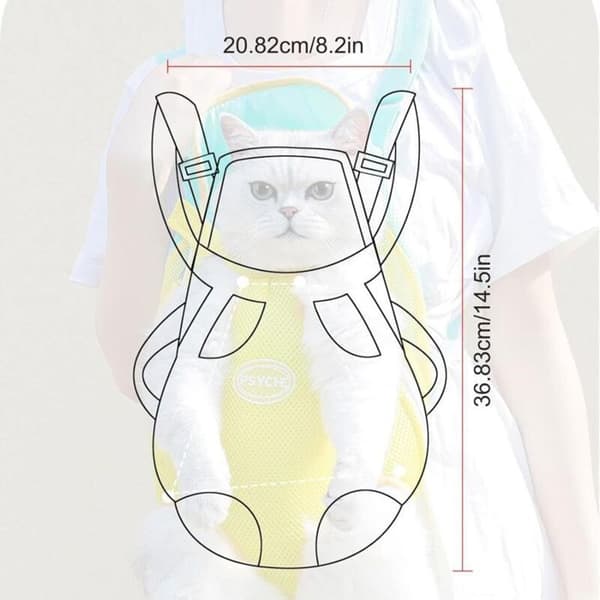 Pet Backpack, Portable Cat Backpack, Mesh Dog Backpack, for Outdoor Use
