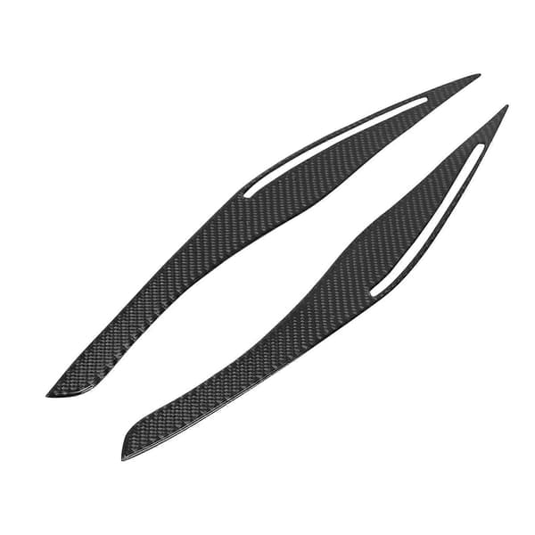 Carbon Fiber Headlight Eyelid Eyebrow Cover Decals Trim for E90 E91 328I 335I 2006-2011