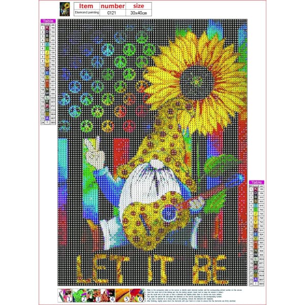 5D DIY Gnome Diamantmaling efter nummer-sæt til voksne, til boligindretning og gaver (11,8\"X15,7\")
