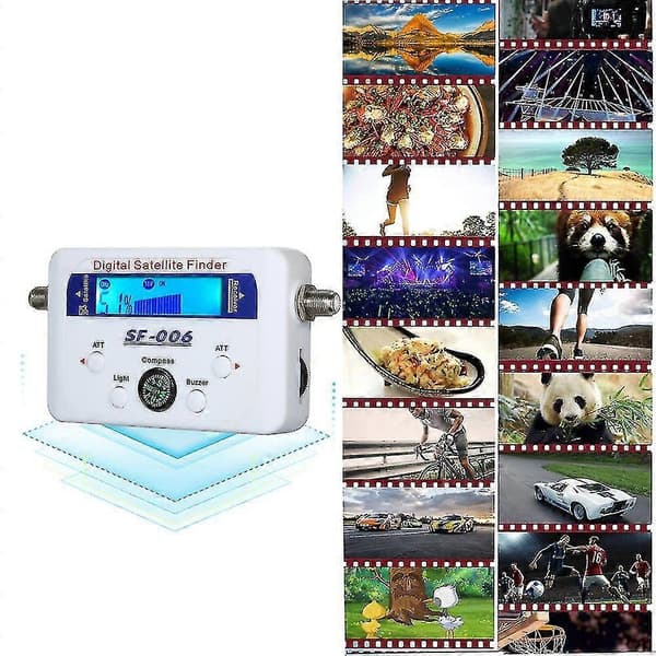 Digital satellitsøger satellitsignalmåler mini digital satellitsignalsøger med LCD-display digital satfinder med kompas