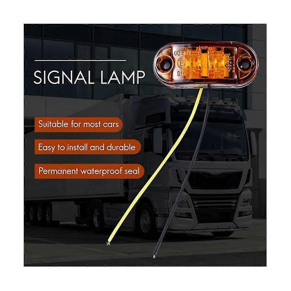 Røde 2,5 tommer ovale LED trailer sidemarkeringslys 8 stk, Er Indi