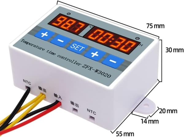 ZFX-W3020 Digital Intelligent Temperaturregulator Termostat Timer Switch Modul -55-110 Celsius (AC 220V)