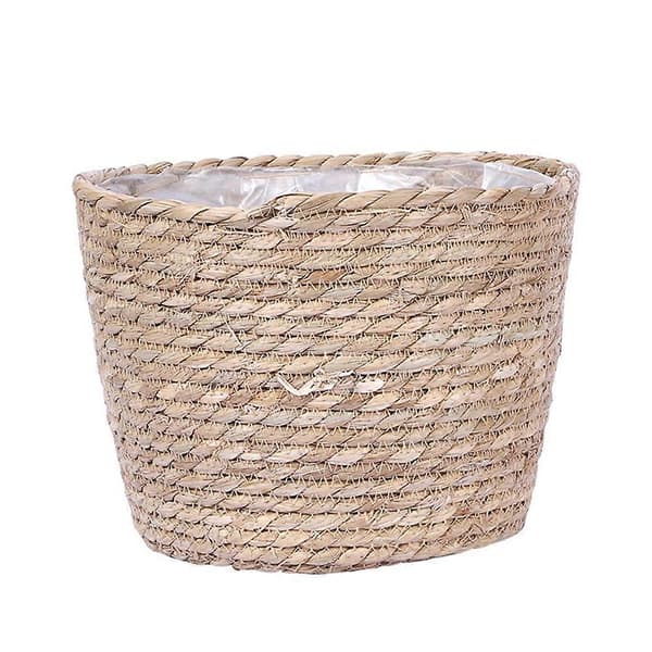 1pc Straw Woven Planter Indoor Planter Basket for Home Office Decor