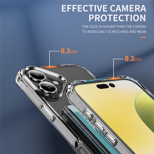 iPhone 17 -kuori korttipidikkeellä, läpinäkyvä