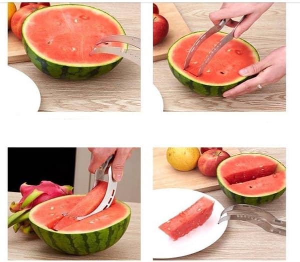 Watermelon Slicer - Watermelon Slicer Tool - Fruit Slicer Watermelon Slicer Tool - 3 Pieces - Melon and Fruit Salad Melon Slicer