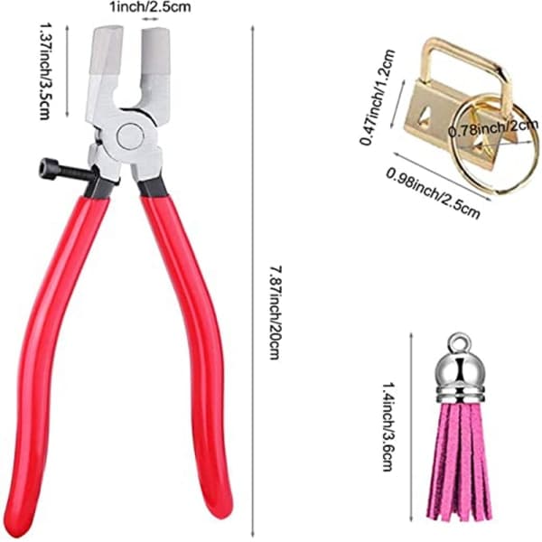 Compatible with 40 pcs 1 inch Keychain Hardware Tool Kit for Lanyard Making