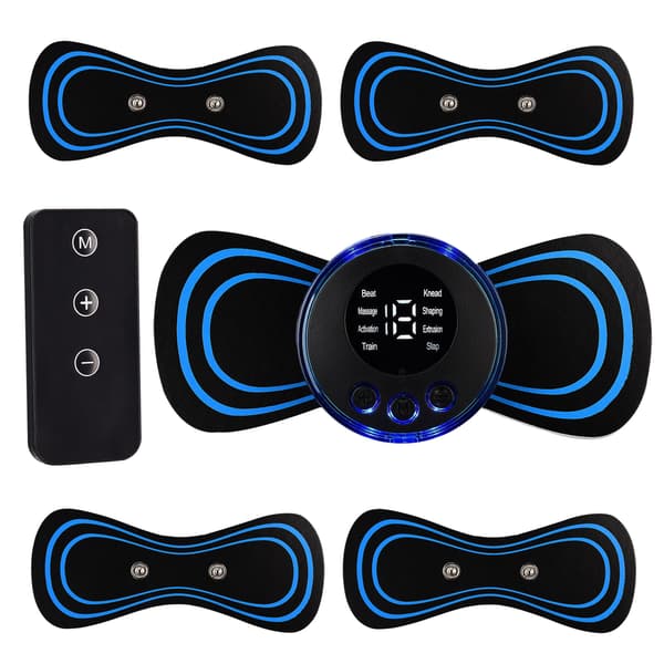 Mini Massage Machine 10 Levels Strength 5 Modes Rechargeable Low Frequency TENS Cervical Massage Pads