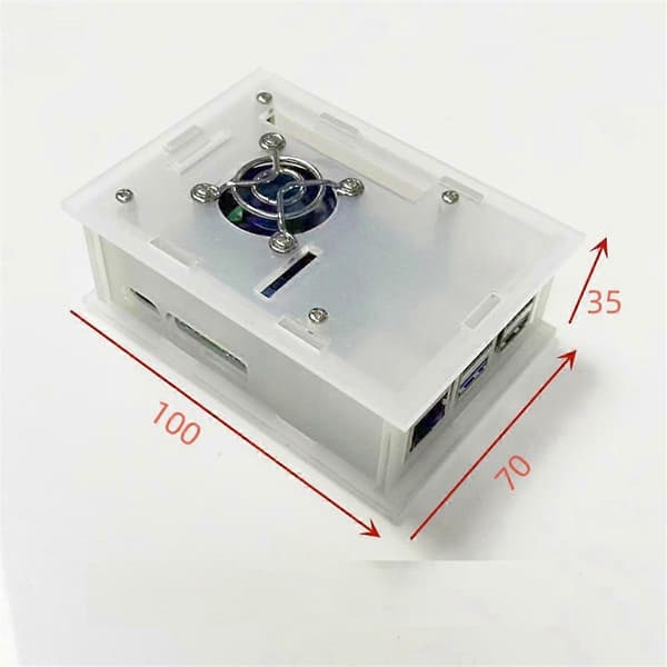 Til 5. generations etui med køleventilator, akryl gennemsigtig beskyttende etuiboks med køleventilator