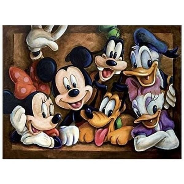 DIY Diamantmaleri Kit, Disney Mickey Mouse og Anders And
