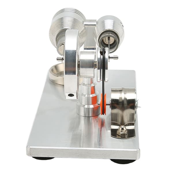 Stirling Engine Model Low Temperature Stainless Steel Base Plate Zinc Alloy Glass Educational Stirling Engine Model