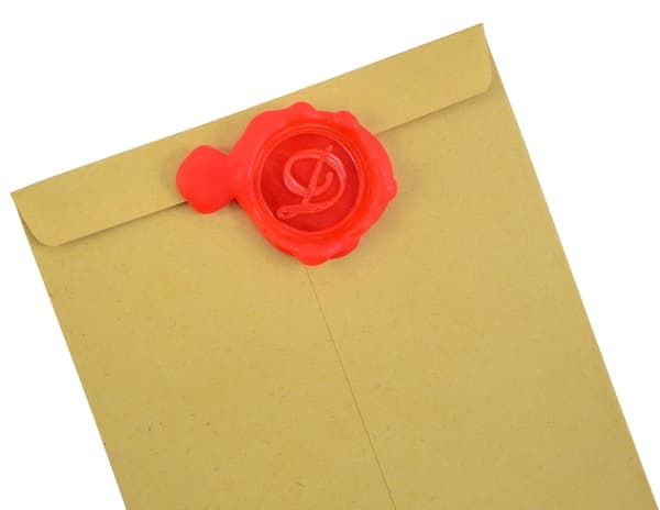 Voksseglstempel bokstav A-Z, alfabet initialseglstempel for jule- og takkekort, bryllupsinvitasjon W-S-2 (bokstav D) -