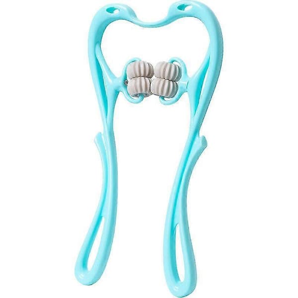 Handmassage Roller Neck Shoulder Dual Trigger Point Self Massager Pressure Relief Blue Blue