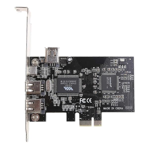 Videoopptakskort PCIe 3x 1394A Firewire PCI for Express til IEEE 1394