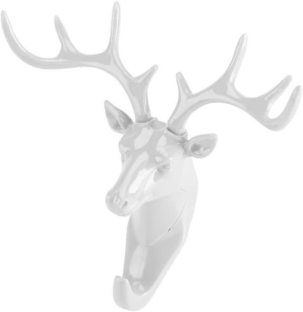 White, Clothes Hook Animal Hook Clothes Rack Key Holder Wall Shelf