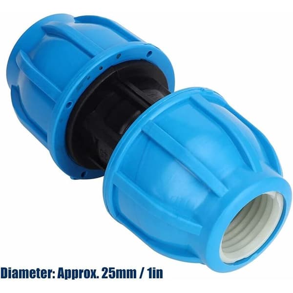 4 stk 25 mm til 25 mm PE lige vandrørsfittings PVC PE PPR rørforbindelsestilbehør