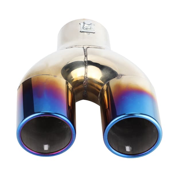 Universal Car Modified Double Exhaust Pipe Rear Muffler Tip End Pipe Stainless Steel Chrome