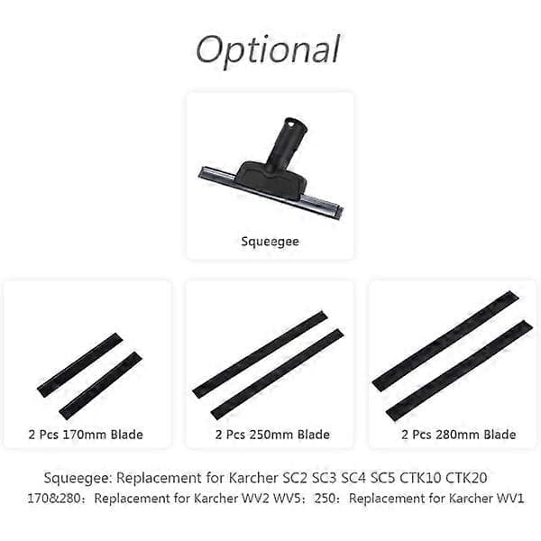 Erstatningsblade til vinduespudser til Window Vac 2 stk. 280 mm skraber gummitilbehør reservedel til Karcher WV2 WV5