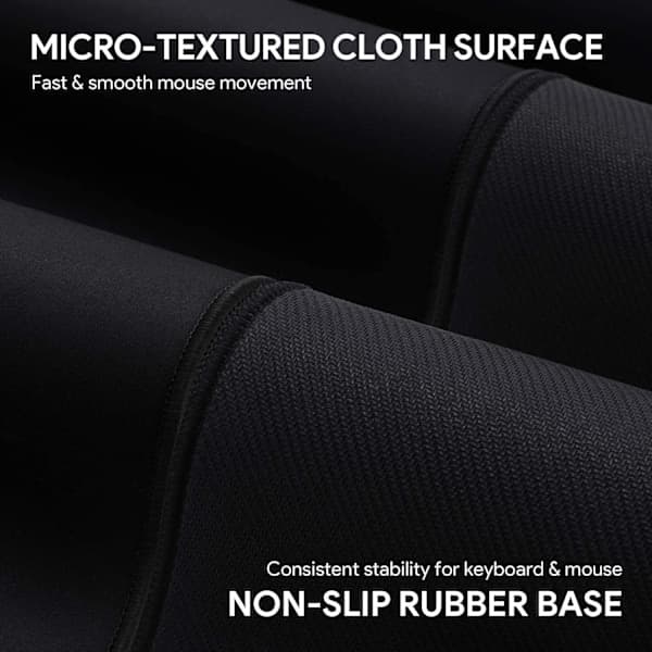 Large Gaming Mouse Pad 800 x 400 mm XXL Keyboard Mouse Mat, Non-Slip Rubberized Waterproof Surface, Extended Desk Pad